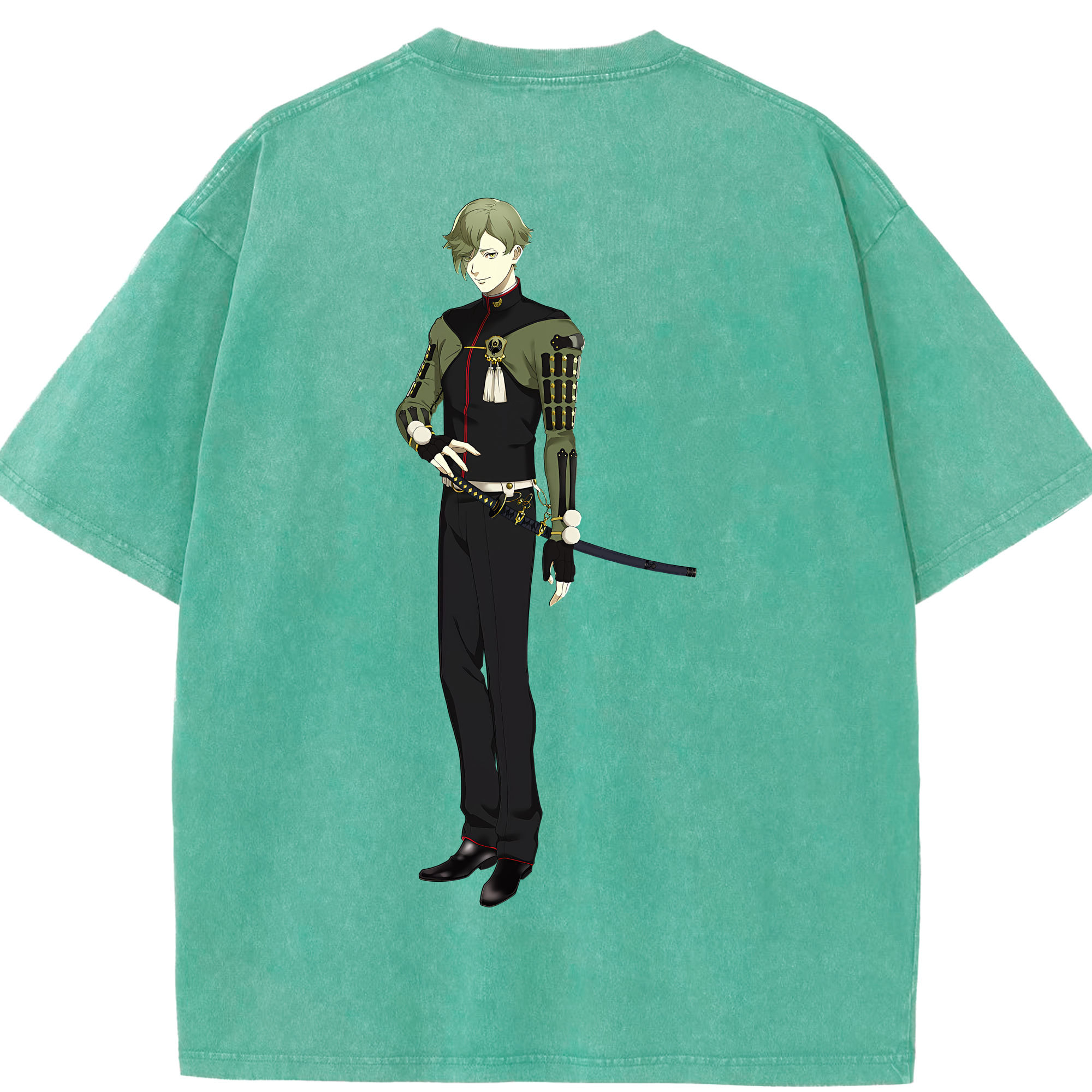 （画像用） 刀剣乱舞 Touken Ranbu 綿100% ヴィンテージ風 半袖Tシャツ（背面プリント）